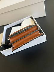 Okify Celine Business Card Holder In Triomphe Canvas And Lambskin Tan - 3