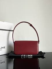 Okify Celine Shoulder Bag Claude In Shiny Calfskin Red - 3