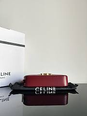 Okify Celine Shoulder Bag Claude In Shiny Calfskin Red - 5