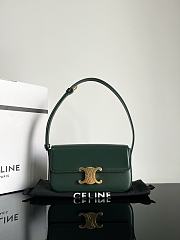 Okify Celine Shoulder Bag Claude In Shiny Calfskin Green - 1