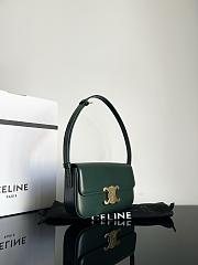 Okify Celine Shoulder Bag Claude In Shiny Calfskin Green - 2