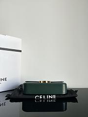 Okify Celine Shoulder Bag Claude In Shiny Calfskin Green - 3