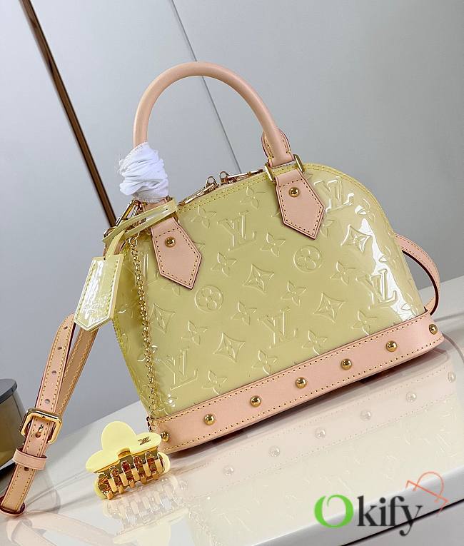 Okify LV Alma BB Vernis Leather Chic And Yellow M24063 - 1