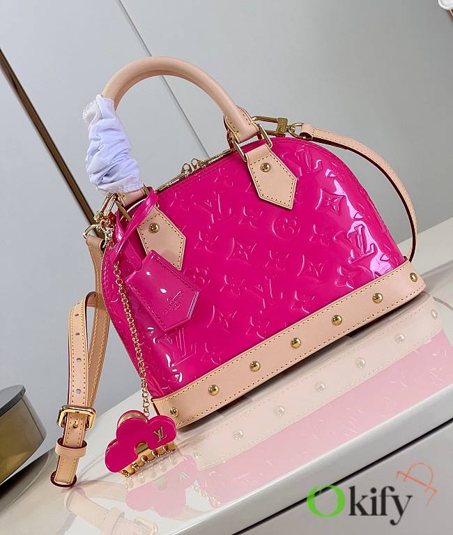 Okify LV Alma BB Vernis Leather Neon Pink M90611 - 1