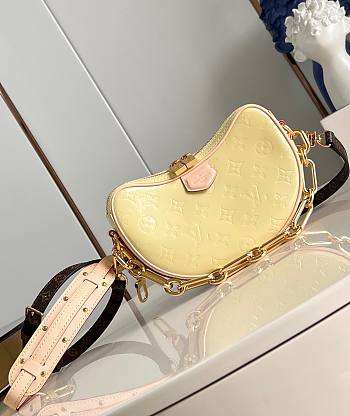 Okify LV Croissant PM Monogram Vernis Leather Chic and Yellow M24020