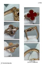 Okify VCA Vintage Alhambra Reversible Ring 18k Rose Gold Diamond - 2
