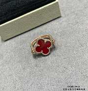Okify VCA Vintage Alhambra Reversible Ring 18k Rose Gold Diamond - 3