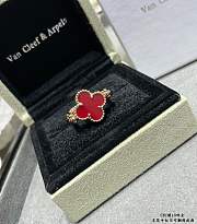 Okify VCA Vintage Alhambra Reversible Ring 18k Rose Gold Diamond - 6