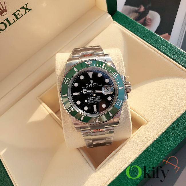 Okify Rolex Submariner Date Oyster 41mm Green 126610LV - 1