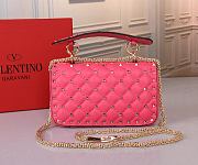 Okify Valentino Garavani Small Rockstud Spike Chain Bag Pink - 3