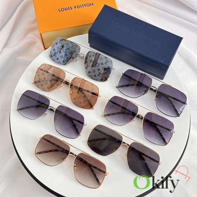 Okify LV First Squared Pilot Sunglasses Z2050U - 1