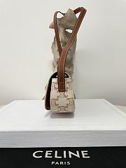 Okify Celine Clutch On Strap Tabou In Triomphe Canvas And Calfskin White - 5