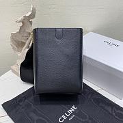 Okify Celine Sangle Small Bucket Bag In Soft Grained Calfskin Black - 4