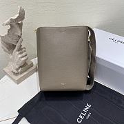 Okify Celine Sangle Small Bucket Bag In Soft Grained Calfskin Elephant - 2