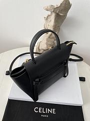 Okify Celine Nano Belt Bag In Grained Calfskin Black - 3