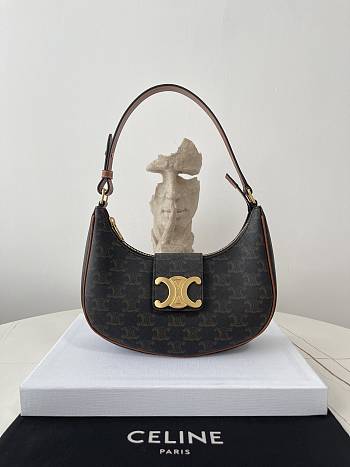 Okify Celine Ava Triomphe Canvas And Calfskin Brown