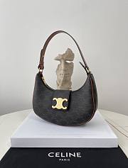 Okify Celine Ava Triomphe Canvas And Calfskin Brown - 4
