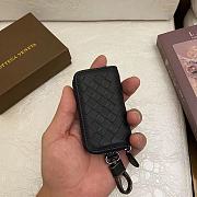 Okify Bottega Veneta Key Bag in Black Leather BV194 - 5