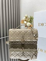 Okify Miss Dior Mini Bag Beige Cannage Lambskin - 1