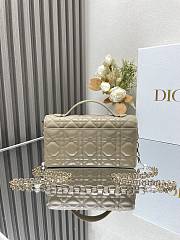 Okify Miss Dior Mini Bag Beige Cannage Lambskin - 5