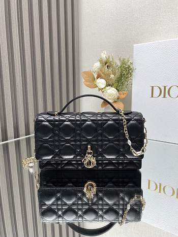 Okify Miss Dior Mini Bag Black Cannage Lambskin