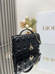 Okify Miss Dior Mini Bag Black Cannage Lambskin - 3
