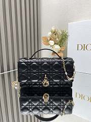 Okify Miss Dior Mini Bag Black Cannage Lambskin - 4
