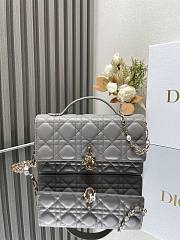 Okify Miss Dior Mini Bag Gray Cannage Lambskin - 1