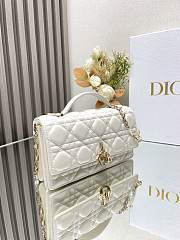 Okify Miss Dior Mini Bag White Cannage Lambskin - 6