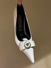 Okify Versace Gianni Ribbon High Pumps White - 6