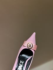 Okify Versace Gianni Ribbon High Pumps Pink - 5