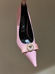 Okify Versace Gianni Ribbon High Pumps Pink - 4