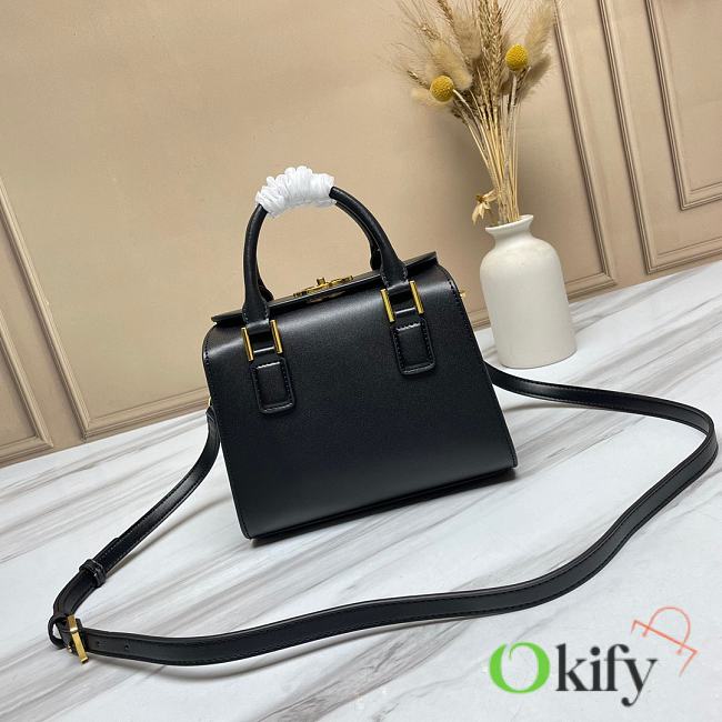Okify Dior Small Boston Bag Black Box Calfskin - 1