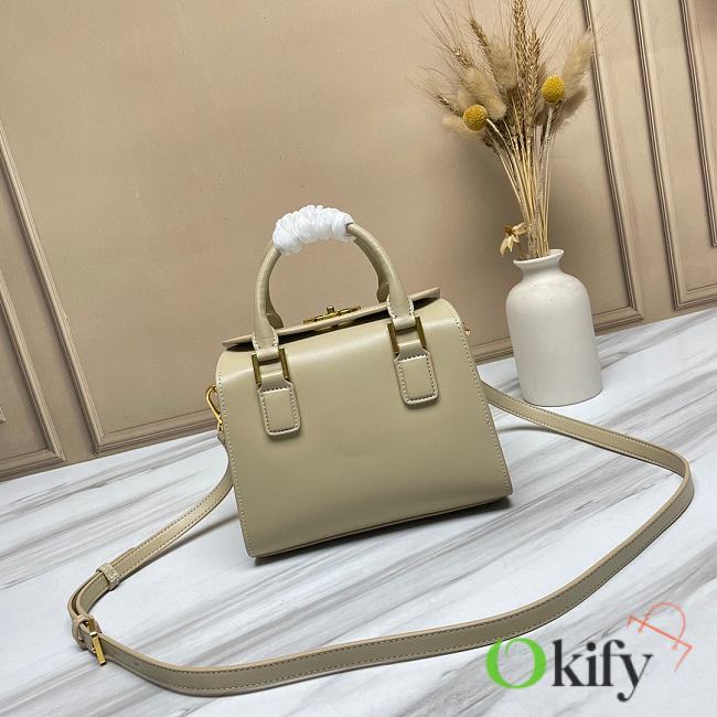 Okify Dior Small Boston Bag Beige Box Calfskin - 1