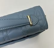 Okify Miss Dior Top Handle Bag Blue Cannage Lambskin 24cm - 6