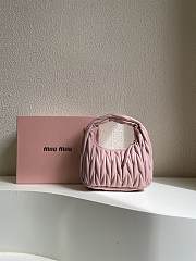 Okify Miu Miu Light Pink Wander Matelassé Nappa Leather Hobo Bag - 2