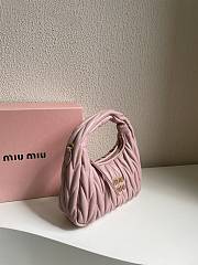 Okify Miu Miu Light Pink Wander Matelassé Nappa Leather Hobo Bag - 6