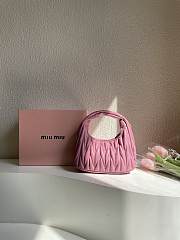 Okify Miu Miu Pink Wander Matelassé Nappa Leather Hobo Bag - 4