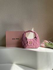 Okify Miu Miu Pink Wander Matelassé Nappa Leather Hobo Bag - 5