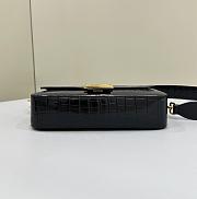 Okify Fendi Baguette Black Crocodile Leather Bag - 3