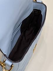 Okify Fendi Baguette Mini Light Blue Leather Bag - 5