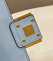 Okify Fendi Baguette Mini Light Blue Leather Bag - 6