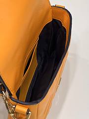 Okify Fendi Baguette Mini Orange Leather Bag - 4