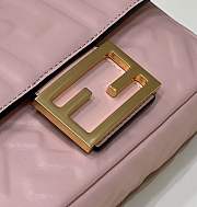 Okify Fendi Baguette Mini Light Pink Leather Bag - 2
