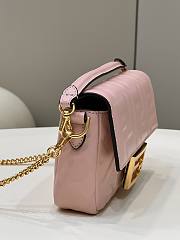 Okify Fendi Baguette Mini Light Pink Leather Bag - 3