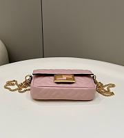 Okify Fendi Baguette Mini Light Pink Leather Bag - 5