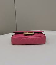 Okify Fendi Baguette Mini Pink Leather Bag - 6