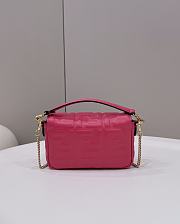 Okify Fendi Baguette Mini Pink Leather Bag - 5