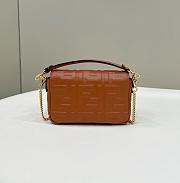 Okify Fendi Baguette Mini Brown Leather Bag - 2