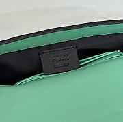 Okify Fendi Baguette Mini Green Leather Bag - 4